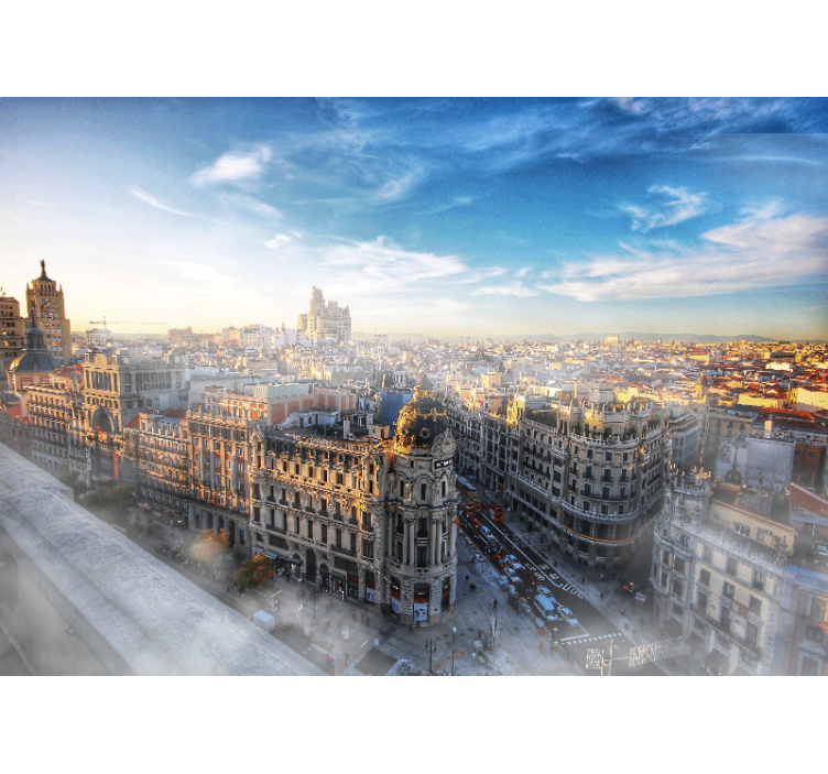 Fototapety madrid pohľad na mestskú panorámu - Tenstickers
