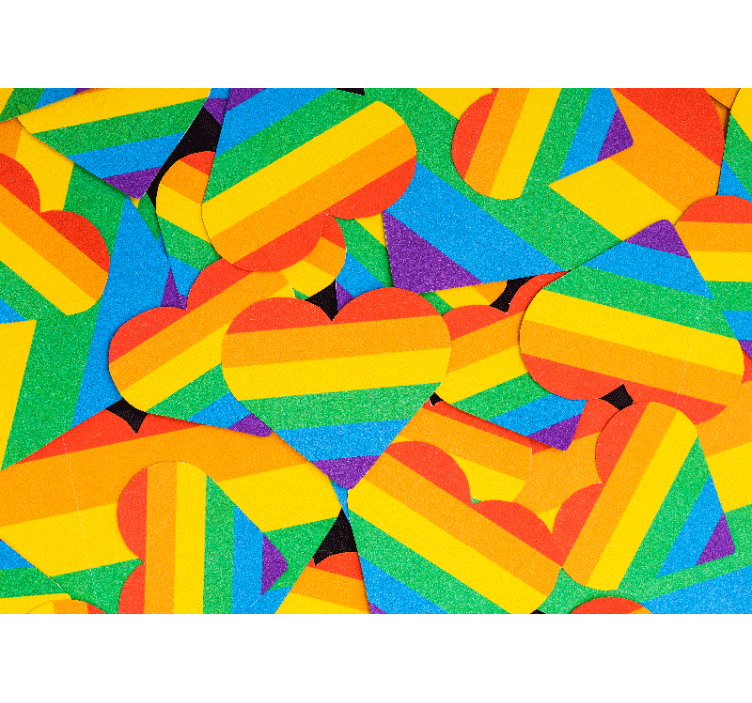 fototapeta láska farebné vzory srdca - Tenstickers