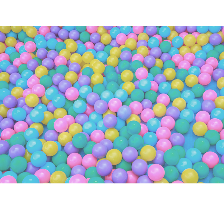 fototapety so zvieratami farebné hravé lopty - Tenstickers