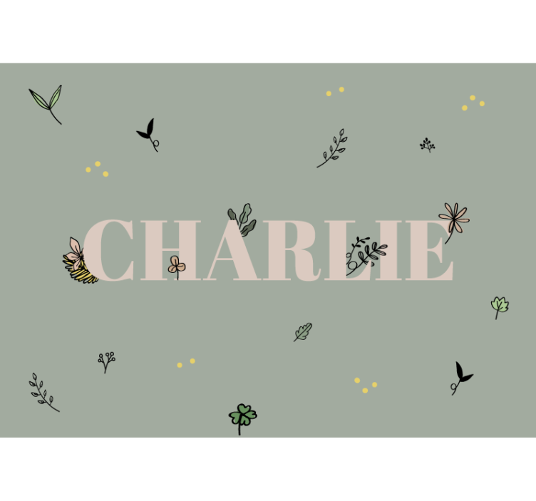 fototapeta do detskej izby kvetinový dizajn názvu - Tenstickers