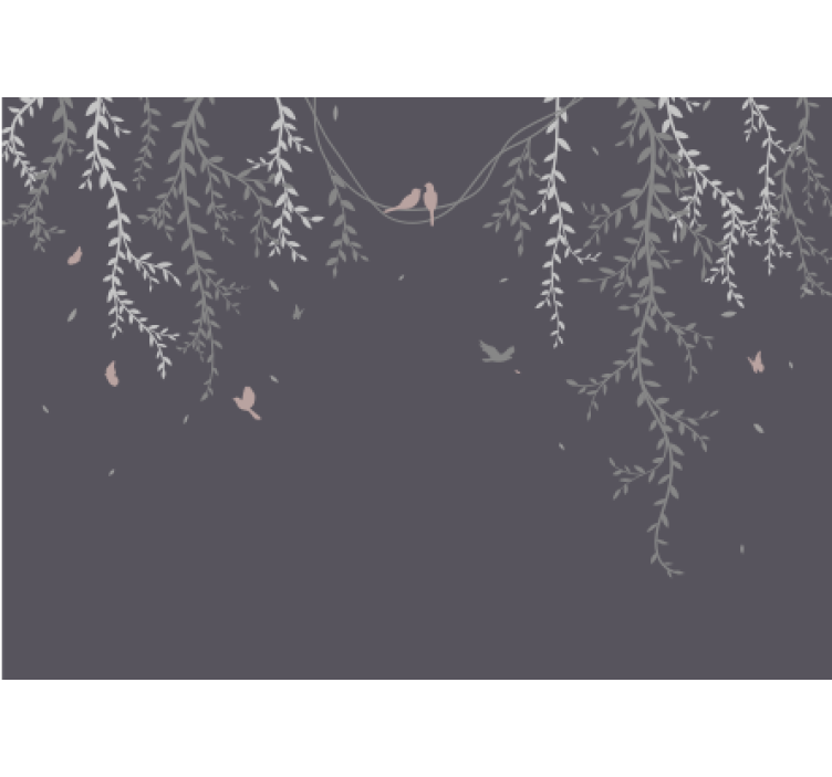 fototapety na stenu priroda konáre s vtákmi - Tenstickers