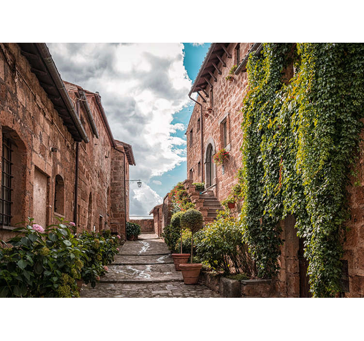 fototapety na stenu mesta očarujúca talianska ulica - Tenstickers