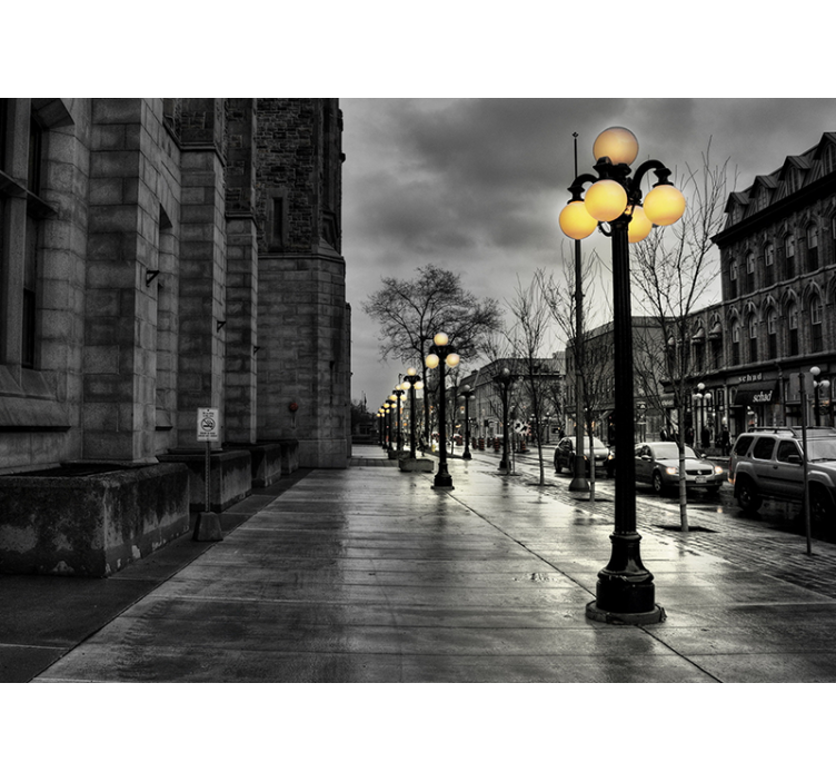 Fototapety na stenu mesta nočná mestská scéna - Tenstickers