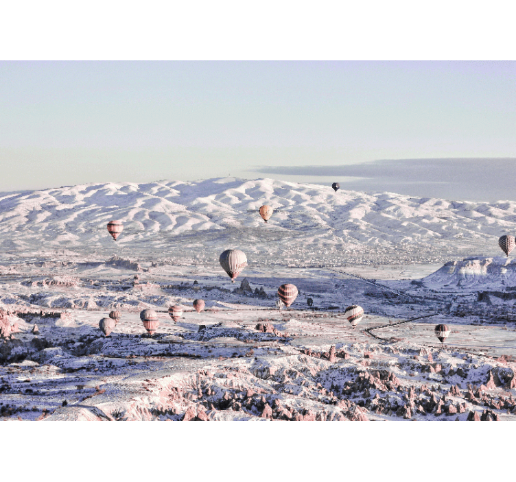 krajinka fototapety krajina s teplovzdušnými balónmi - Tenstickers