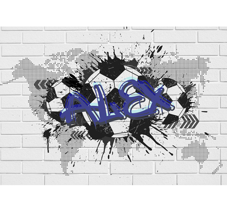Futbalové graffiti mestské umenie fototapeta - Tenstickers