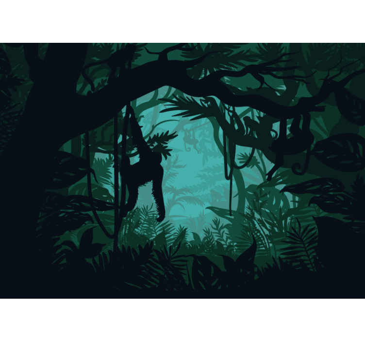 fototapeta džungľa živá džungľová krajina - Tenstickers