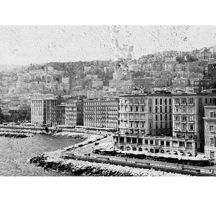 fototapety na stenu mesta výhľad na pobrežie neapola - Tenstickers