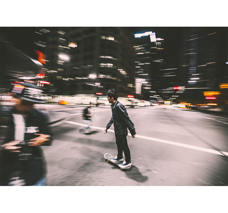 Fototapety na stenu mesta nočná jazda v meste - Tenstickers