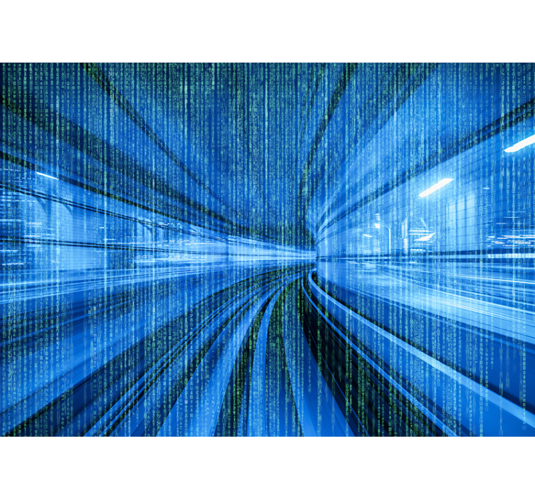 abstraktné fototapety dynamický digitálny tok - Tenstickers