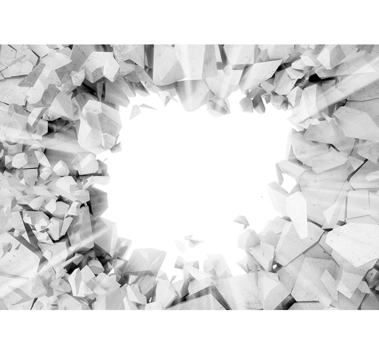fototapety 3d rozbitá betónová textúra - Tenstickers