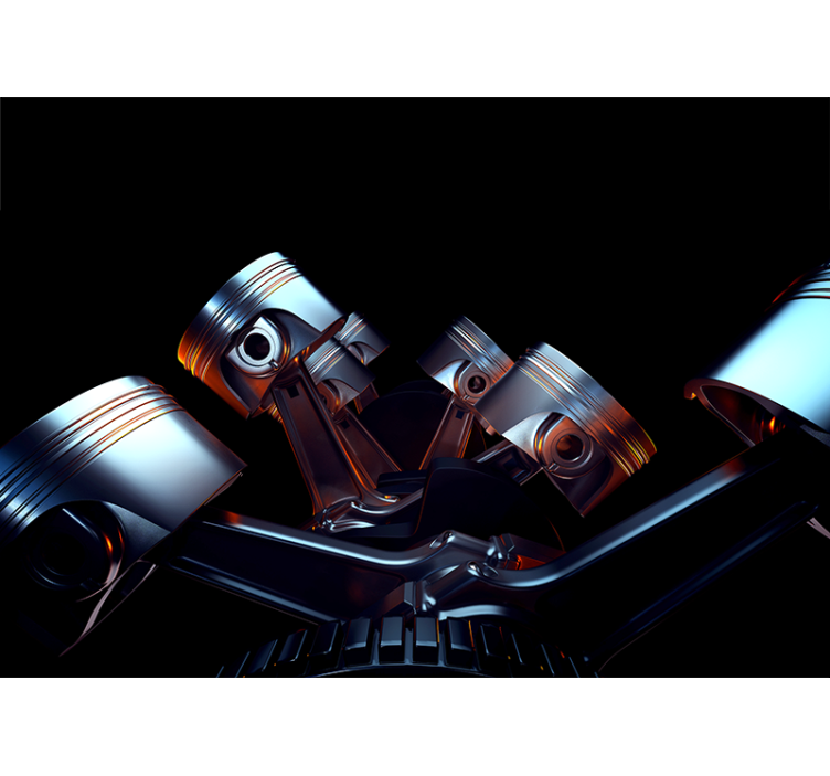 Fototapeta moto detail motora komponentov - Tenstickers