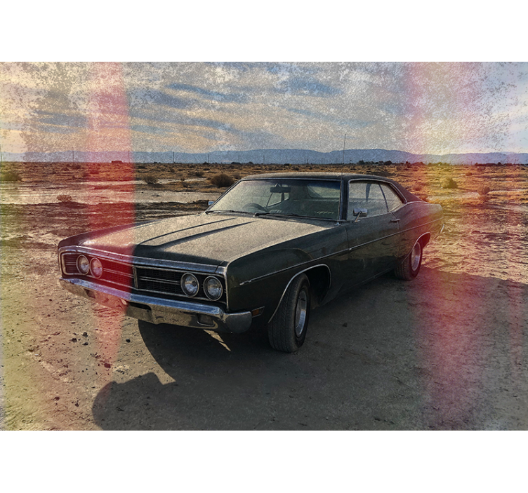 fototapeta moto nostalgia klasických áut - Tenstickers