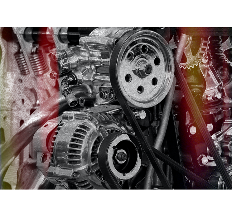 Fototapeta moto detail motora - Tenstickers