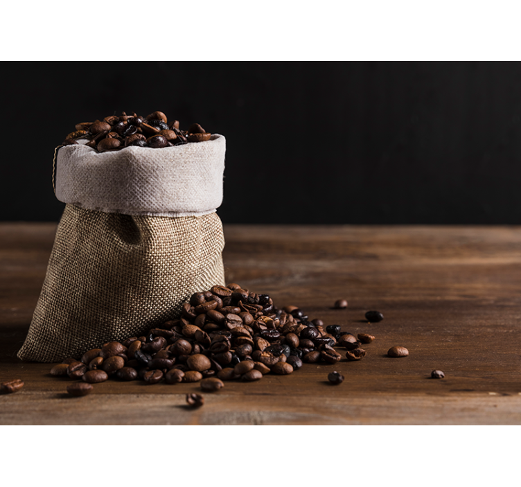 hudobne fototapety vrecko na kávové zrná - Tenstickers