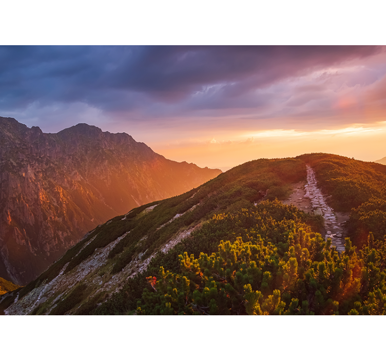 fototapety hory veľký horský súmrak - Tenstickers