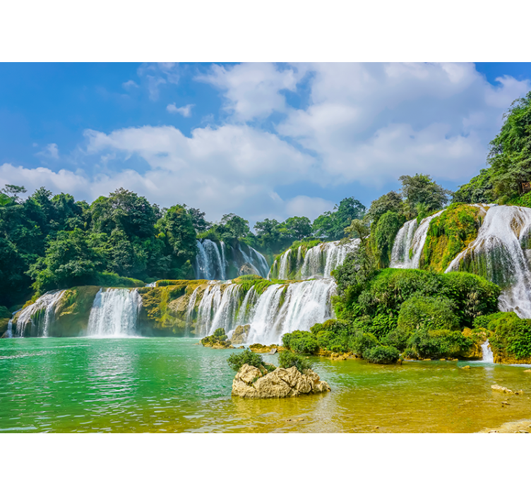 Fototapeta vodopád pokojný pohľad na vodopády - Tenstickers