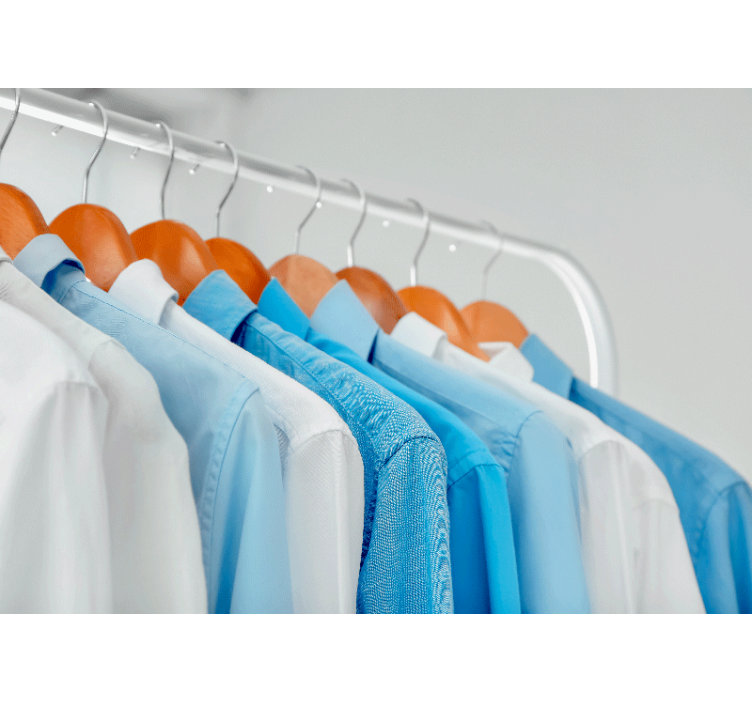 Rôžne fototapety textúry a vzory zavesenie modrých košieľ - Tenstickers