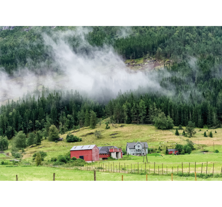 fototapety na stenu priroda nórsky les - Tenstickers