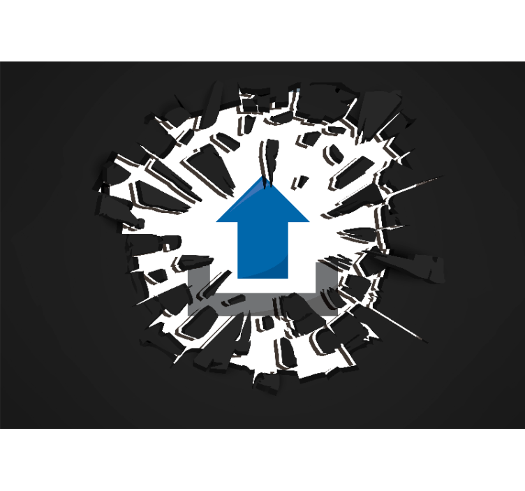 3d rozbitá stena s obrázkom na mieru - Tenstickers