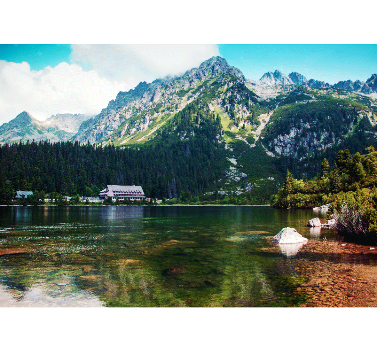 Poľské tatry jazero hora fototapeta - Tenstickers