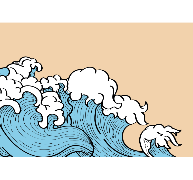 Fototapety na stenu priroda dizajn oceánskej vlny - Tenstickers