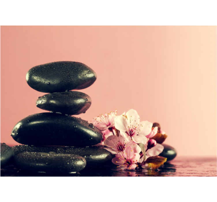Fototapeta zen pokoj z kamienkov - Tenstickers