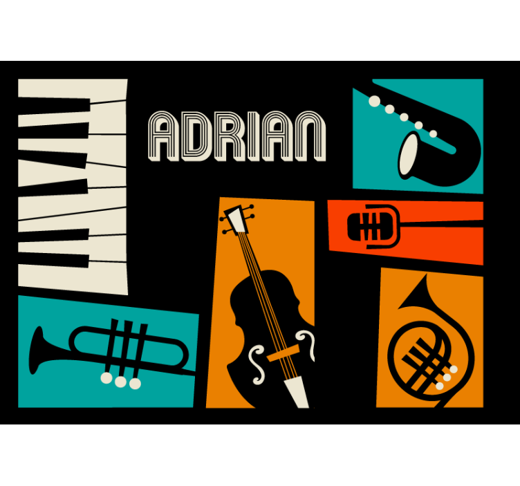 Hudobne fototapety žiarivé hudobné nástroje - Tenstickers