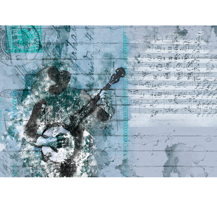 Abstraktné hudobné prevedenie noty fototapeta - Tenstickers