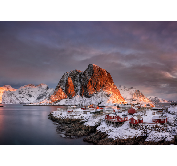 Fototapety hory zasnežené hory pri súmraku - Tenstickers