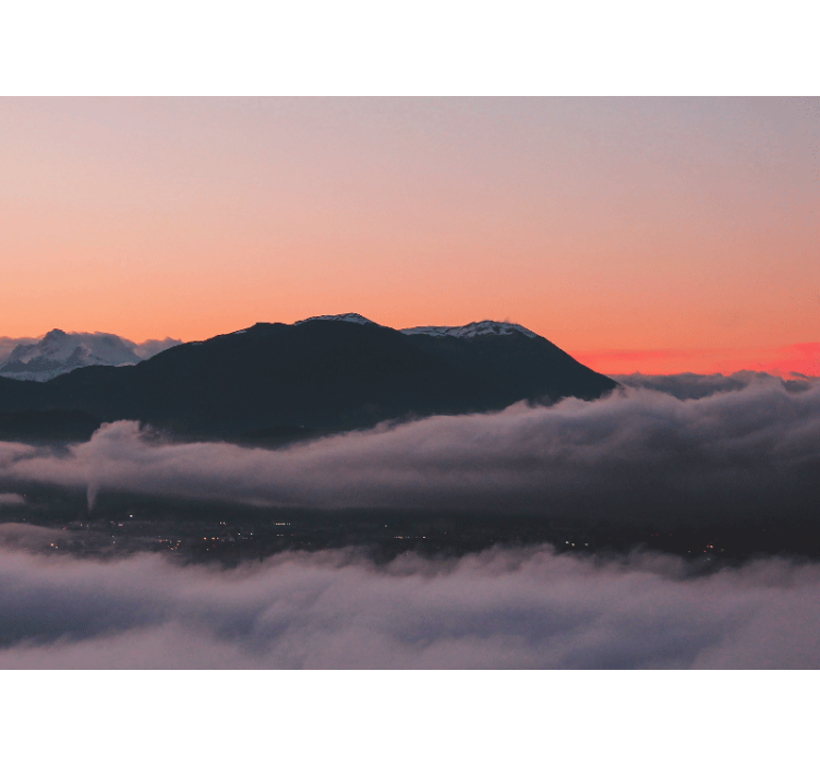 Krajinka fototapety pohľad na horský západ slnka - Tenstickers