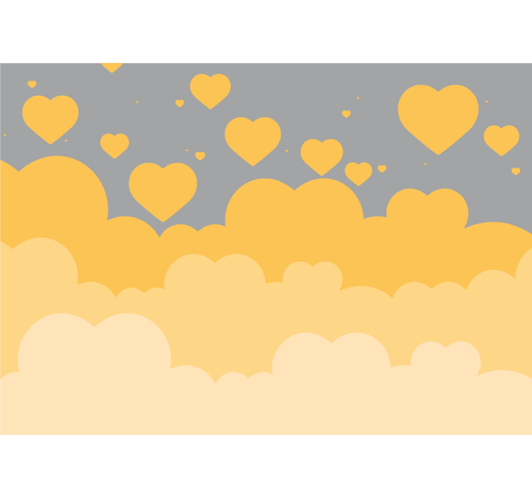 fototapeta láska vzory plávajúceho srdca - Tenstickers