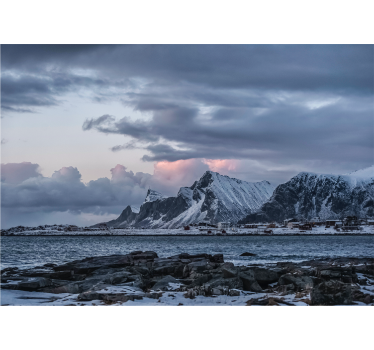 Krajinka fototapety Ľadové vrcholky hôr - Tenstickers