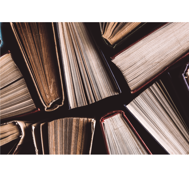 Umelecké fototapety knihy naskladané spolu - Tenstickers