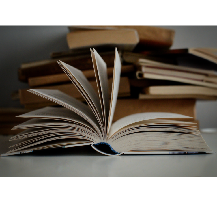 Otvorená kniha vintage fototapeta - Tenstickers