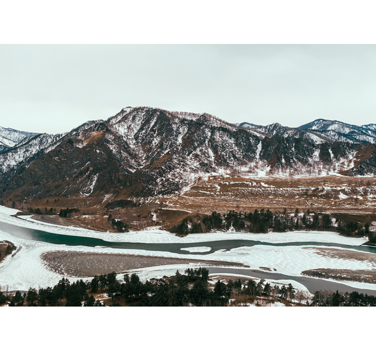 Krajinka fototapety pohľad na horskú rieku - Tenstickers