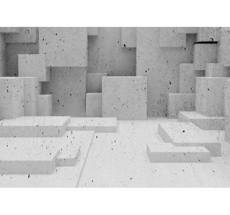 fototapeta kamene geometrický betónový vzor - Tenstickers