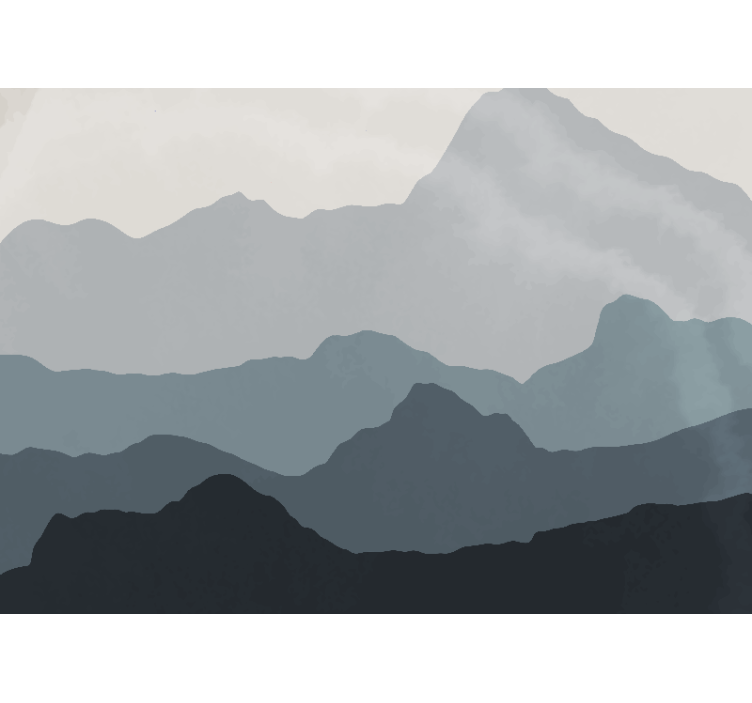 Fototapety hory pokojná horská scenéria - Tenstickers