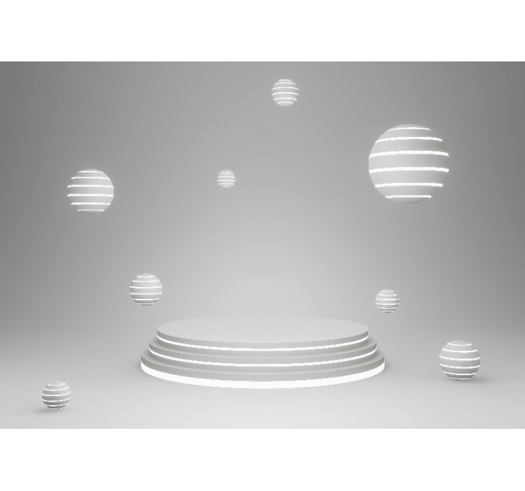 Abstraktné fototapety geometrické plávajúce tvary - Tenstickers