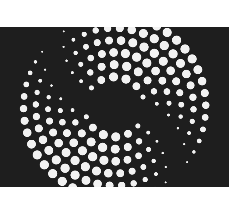 rôzne fototapety dynamický biely bodkovaný dizajn - Tenstickers