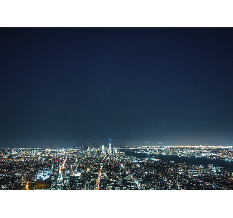 Fototapeta new york nočný výhľad na skyline - Tenstickers
