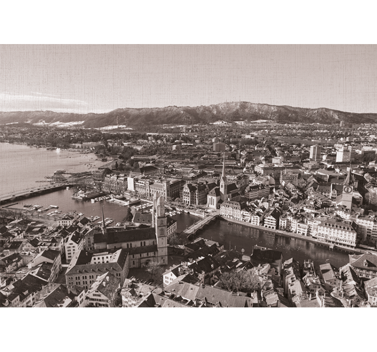 Fototapety na stenu mesta zürichsky panoramatický pohľad - Tenstickers