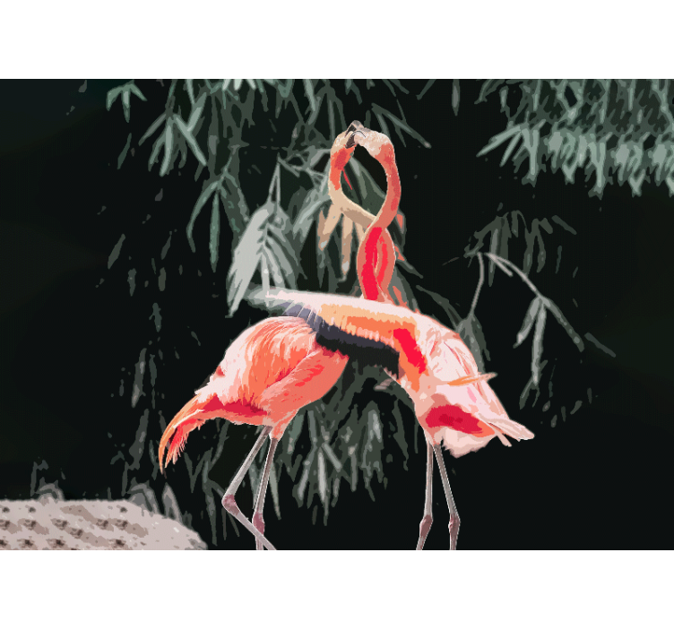 Fototapety na stenu do spálne flamingo lásky tanec - Tenstickers