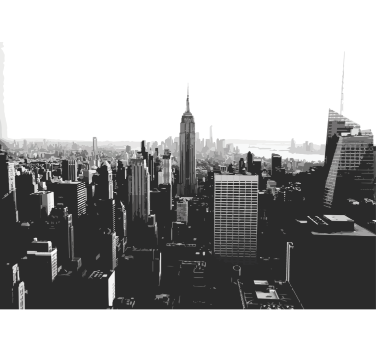 Fototapeta new york panoráma s empire state - Tenstickers