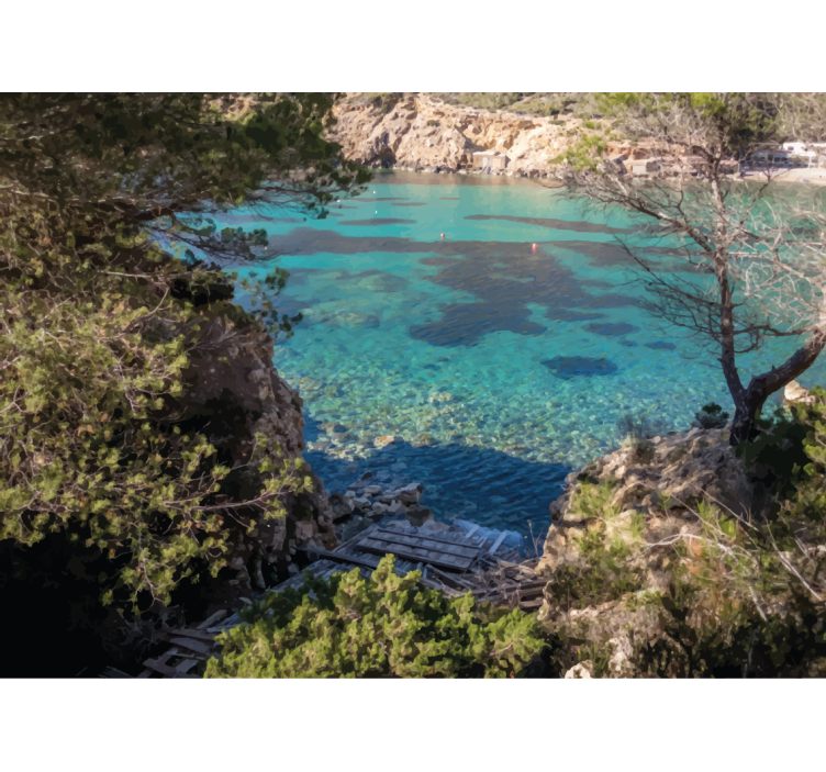 Fototapety na stenu priroda jasná pobrežná scenéria - Tenstickers