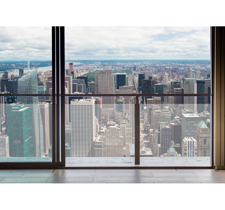 Nástenné fototapeta s výhľadom na otvorené okno - Tenstickers