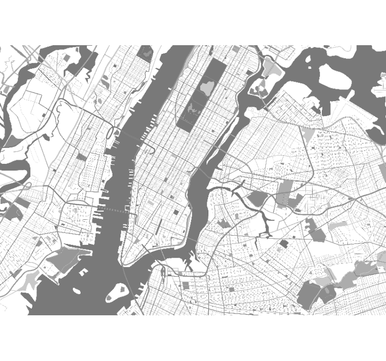 Nástenná mapa mesta new york - Tenstickers