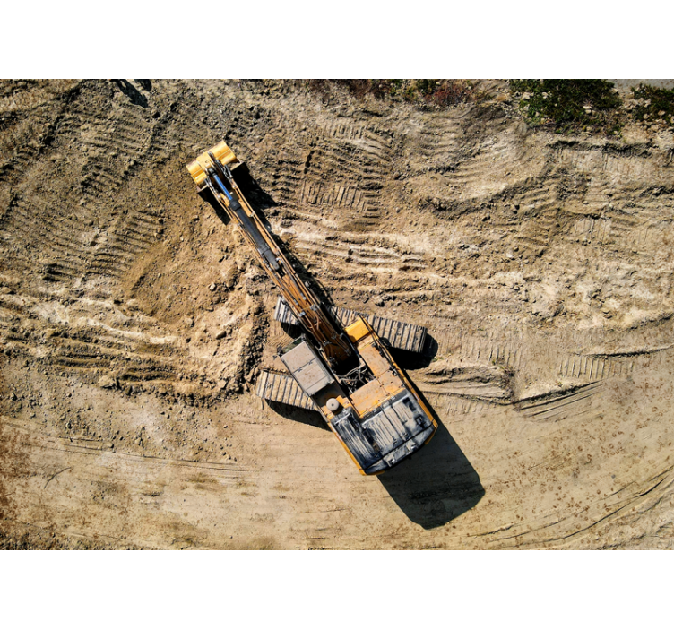 Fototapeta moto bager v akcii - Tenstickers