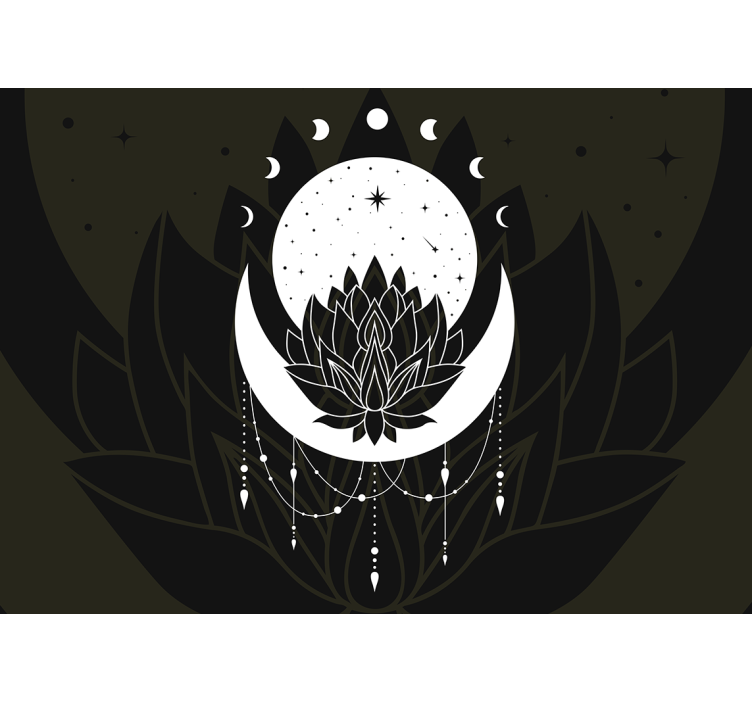 Fototapety mandala dizajn lotosovej luny - Tenstickers
