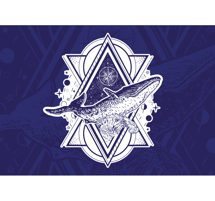 Fototapety so zvieratami v majestátnom dizajne veľryby - Tenstickers