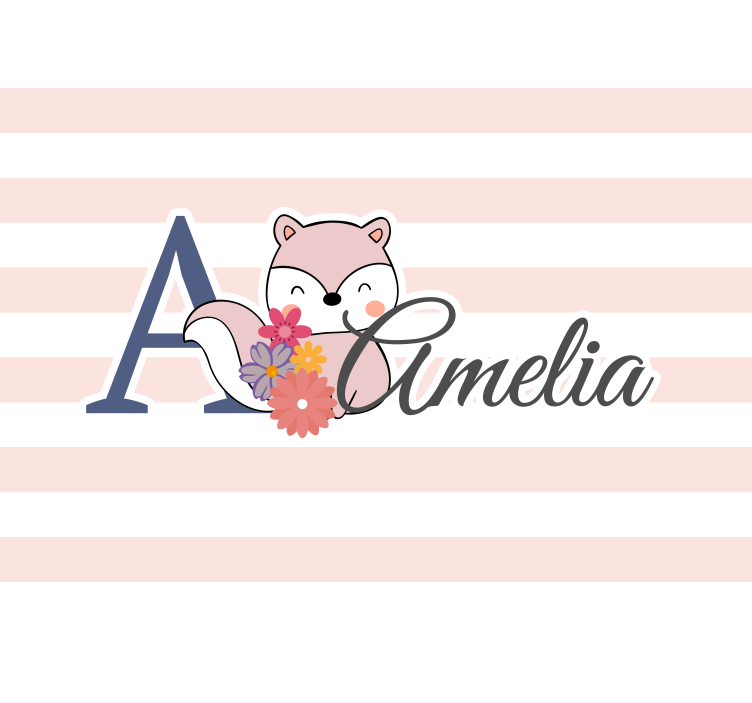 Fototapeta do detskej izby roztomilý dizajn líšky - Tenstickers